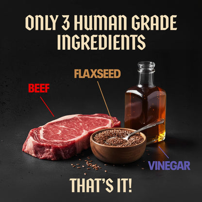 Dog Treats, Tender Meat Cuts Made with Beef, 3 Ingredients, Human Grade, 8 Count – 1 Ounce Multipack, for All Dog Sizes