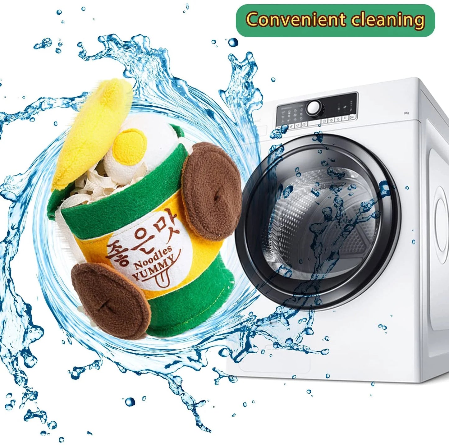 Dog Treat Toys Dog Squeaky Puzzle Enrichment Toy Snuffle Stuffed Toys for Dogs Tough Chew Teething Soft Puppy Toy (Noodles)