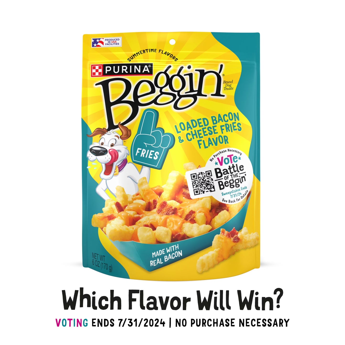 Purina Beggin’ Loaded Bacon and Cheese Fries Flavor Treats for Dogs