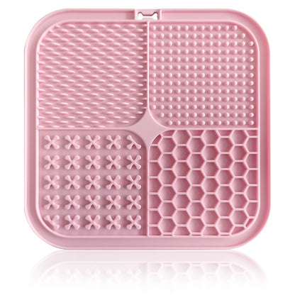 Dog Lick Mat with Suction Cups Slow Feeders Licking Pet Anxiety Relief Cat Training for Food, Yogurt, Peanut Butter