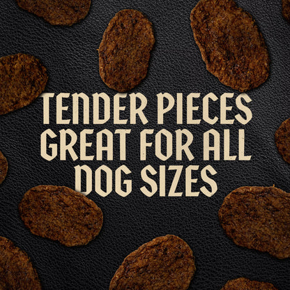 Dog Treats, Tender Meat Cuts Made with Beef, 3 Ingredients, Human Grade, 8 Count – 1 Ounce Multipack, for All Dog Sizes