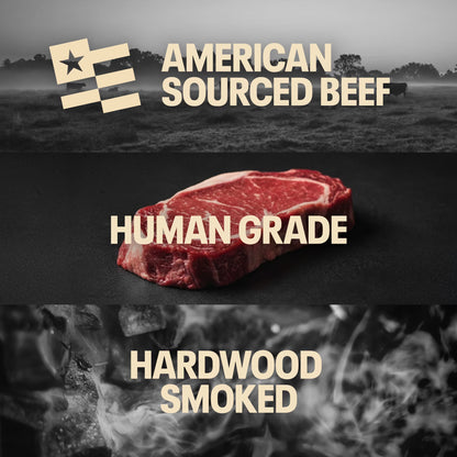 Dog Treats, Tender Meat Cuts Made W Beef, 3 Ingredients, Human Grade, 12 Ounce Pack, for All Size Dogs