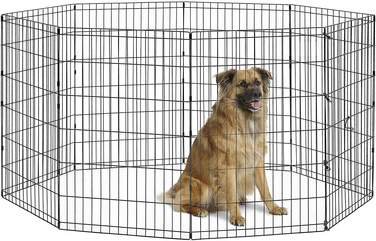 by  36-Inch Exercise Pen, for Indoor and Outdoor Use, 16 Sq Feet of Play, Folding Dog Pen, No Door Design for Maximum Security, Easy to Set Up, Foldable Pet Playpen