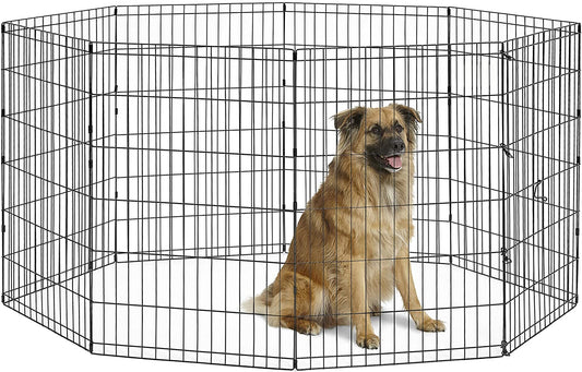 by  36-Inch Exercise Pen, for Indoor and Outdoor Use, 16 Sq Feet of Play, Folding Dog Pen, No Door Design for Maximum Security, Easy to Set Up, Foldable Pet Playpen