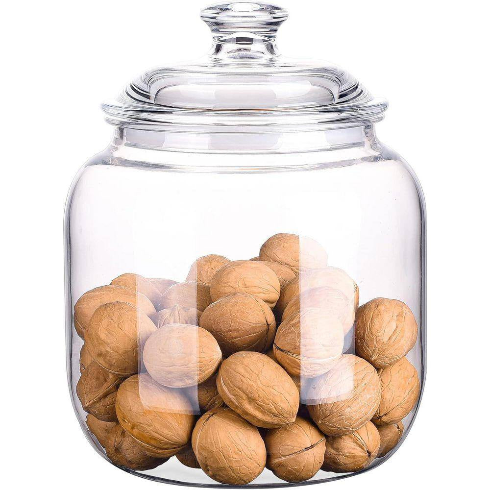 128 Oz. Airtight Shatterproof Food Storage Canister Premium Plastic Jar Dishwasher Safe for Cookies Candy Pet Treats 1Pc