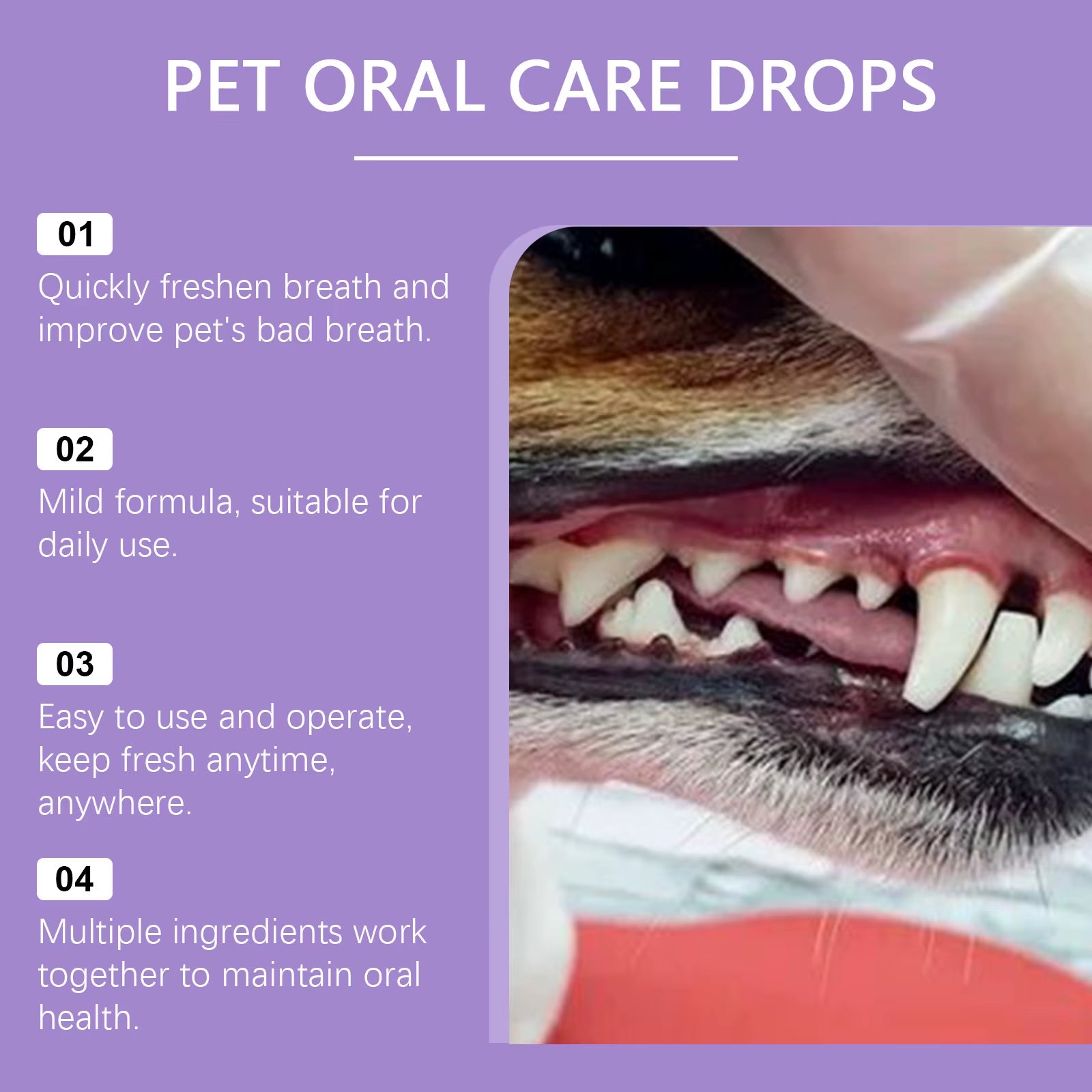 Pet Oral Cleaning Spray 50Ml Dogs Cats Teeth Clean Deodorant Prevent Calculus Remove Kitten Bad Breath Mouth Fresh Pet Supplies