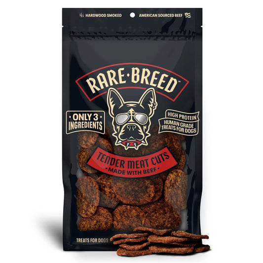 Dog Treats, Tender Meat Cuts Made W Beef, 3 Ingredients, Human Grade, 12 Ounce Pack, for All Size Dogs