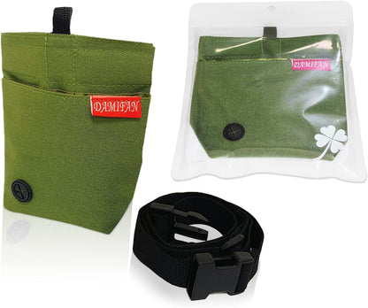 Pet Supplies Dog Treat Pouch with Adjustable Waist Belt，Large Capacity & Multi-Purpose Puppy Pouch Bag to Carry Dog Training Treats and Toys for Training,Walks and Outings (Green).