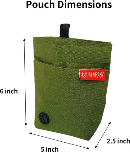 Pet Supplies Dog Treat Pouch with Adjustable Waist Belt，Large Capacity & Multi-Purpose Puppy Pouch Bag to Carry Dog Training Treats and Toys for Training,Walks and Outings (Green).