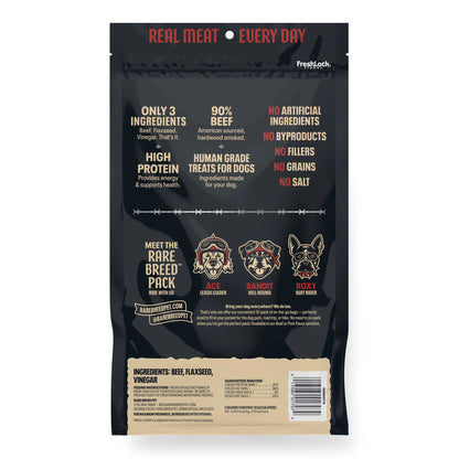 Dog Treats, Tender Meat Cuts Made W Beef, 3 Ingredients, Human Grade, 12 Ounce Pack, for All Size Dogs
