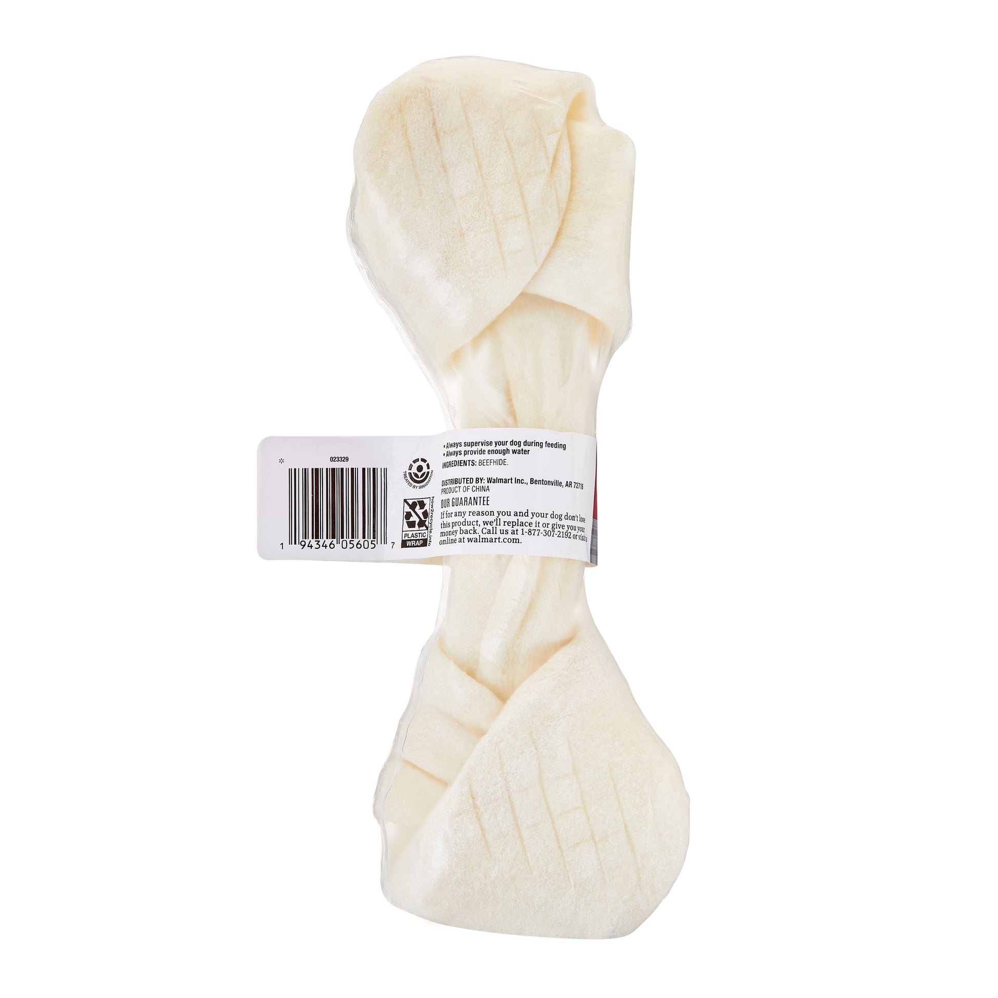 Ol' Roy 9" Rawhide Bone Chew for Dogs, Dry, 5.65 Oz, 1 Count/Bag, Pet Treats