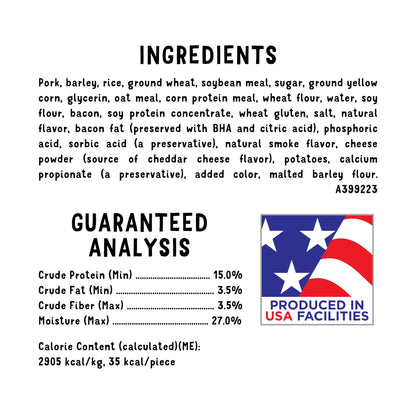 Purina Beggin’ Loaded Bacon and Cheese Fries Flavor Treats for Dogs, 25 Oz Pouch