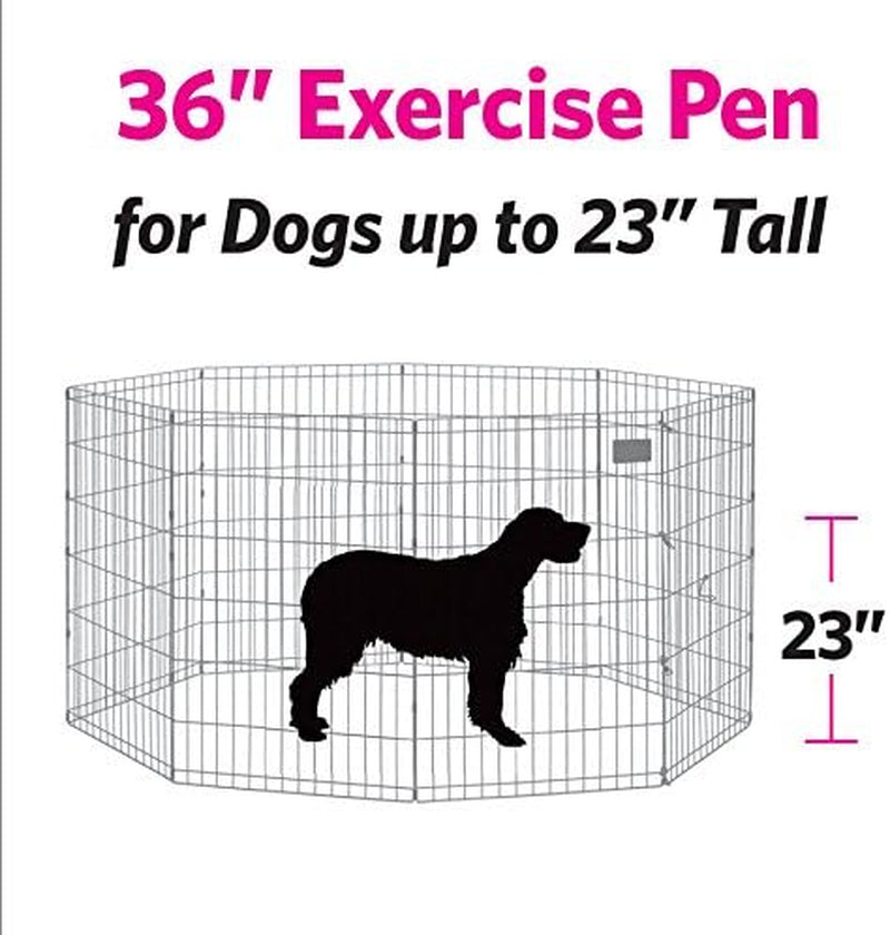 by  36-Inch Exercise Pen, for Indoor and Outdoor Use, 16 Sq Feet of Play, Folding Dog Pen, No Door Design for Maximum Security, Easy to Set Up, Foldable Pet Playpen