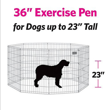 by  36-Inch Exercise Pen, for Indoor and Outdoor Use, 16 Sq Feet of Play, Folding Dog Pen, No Door Design for Maximum Security, Easy to Set Up, Foldable Pet Playpen
